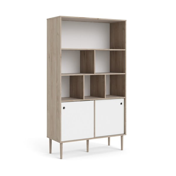 Bibliotecă Tvilum Roma, 99x176 cm, alb-natural-image-3