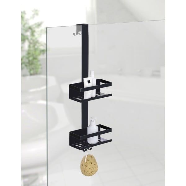 Raft pentru baie negru de agățat din oțel inoxidabil Bribano – Wenko-image-1