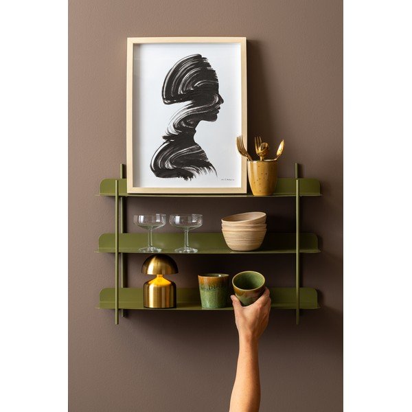 Raft verde etajat din metal 60 cm Riqueza Tres – PT LIVING-image-1