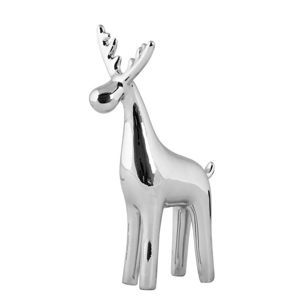 Statuetă decorativă KJ Collection Reindeer Silver, 17 cm