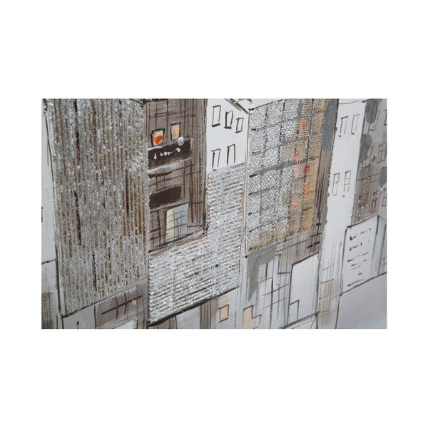 Tablou pictat manual Mauro Ferretti Dipinto Su Tela Roofs, 90 x 120 cm-image-1