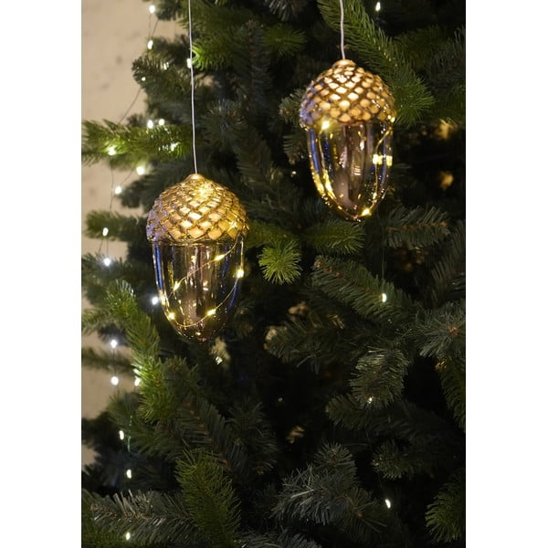 Decorațiune luminoasă de Crăciun maro suspendată ø 7 cm Celina – Sirius-image-1