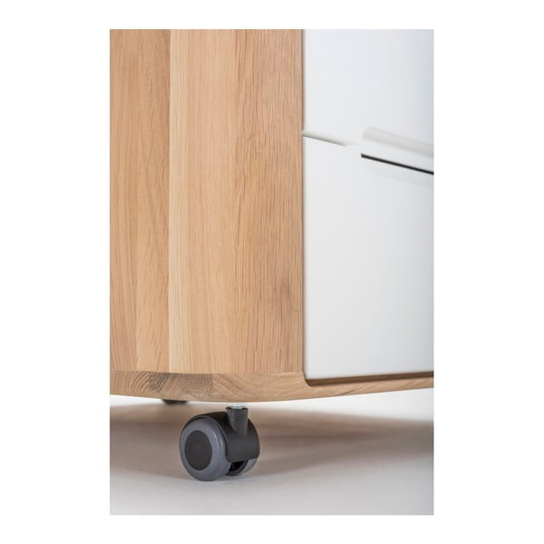 Dulap cu structură din lemn masiv de stejar şi sertare Gazzda Ena-image-3