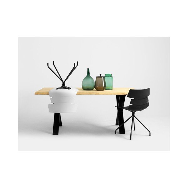 Masă cu blat di lemn de stejar Custom Form Cross, 180 x 90 cm-image-3