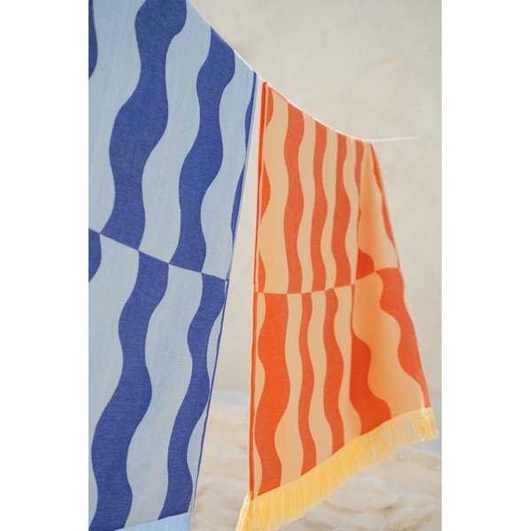 Prosop de plajă albastru din bumbac 100x160 cm Nugo – noo.ma-image-2