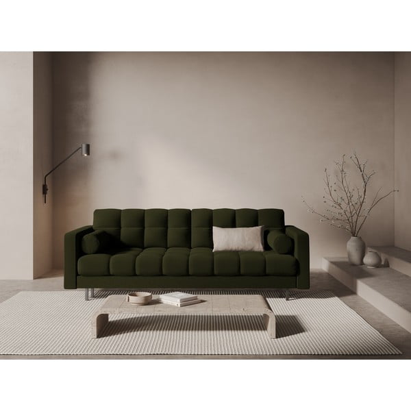 Canapea verde extensibilă, cu spațiu de depozitare 222 cm Bali – Cosmopolitan Design-image-1
