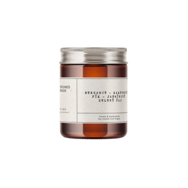 Lumânare parfumată din ceară de soia timp de ardere 40 h #46 Bergamot, Jasmine, Opuncia – Perfumed Prague-image-3
