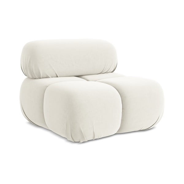 Modul pentru canapea modulară alb cu tapițerie din catifea Lokua – Makamii-image-1