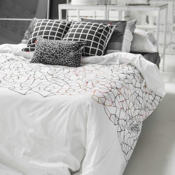 Husă din bumbac pentru pilotă Blanc Net, 200 x 200 cm-image-4