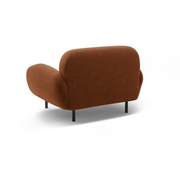 Fotoliu teracotă cu tapițerie din țesătură bouclé Poppy – Micadoni -image-2