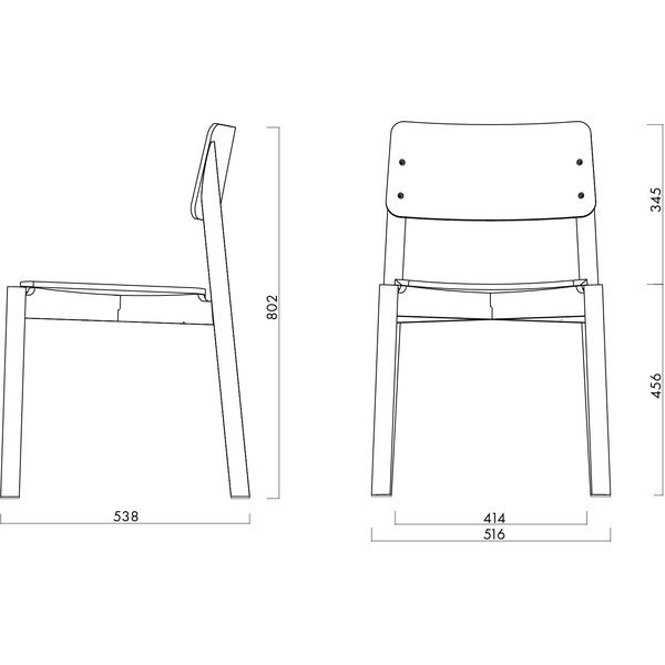 Scaun de dining roșu stivuibil Wem – noo.ma-image-4