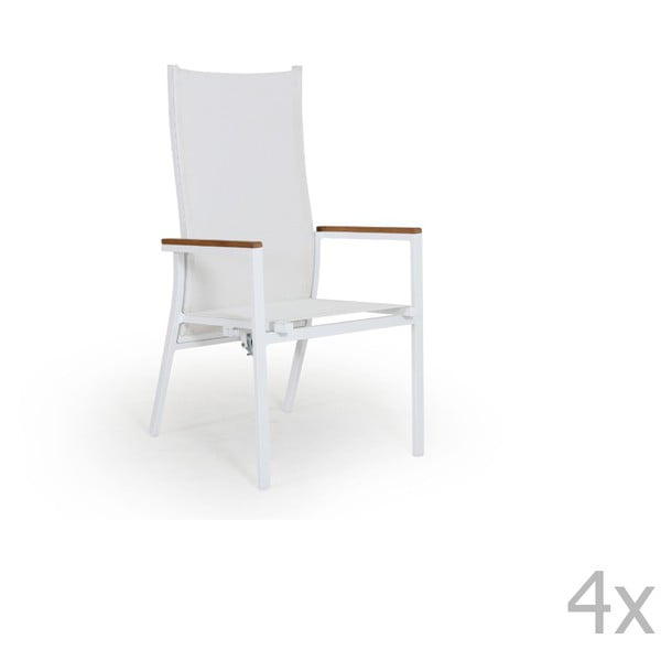 Set 4 scaune de grădină Brafab Avanti, înălțime 109 cm, alb