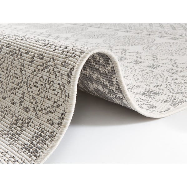 Covor exterior Ragami Circle, 80x150, gri - alb-image-1