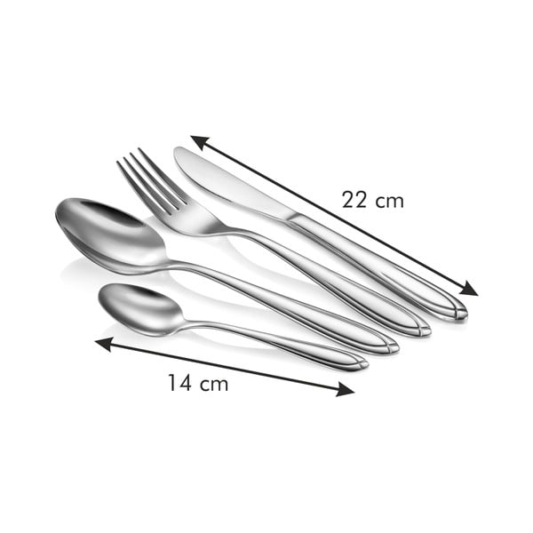 Tacâmuri argintii din oțel inoxidabil 24 buc. Scarlett – Tescoma-image-1