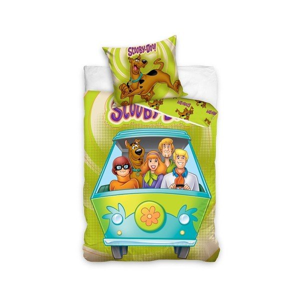 Lenjerie de pat din bumbac pentru copii CARBOTEX Scooby Doo, 160 x 200 cm