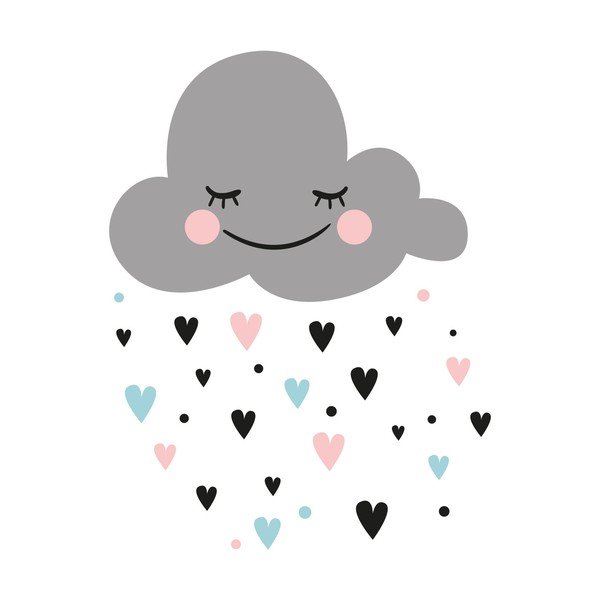 Set autocolante pentru perete Ambiance Cloud-image-2