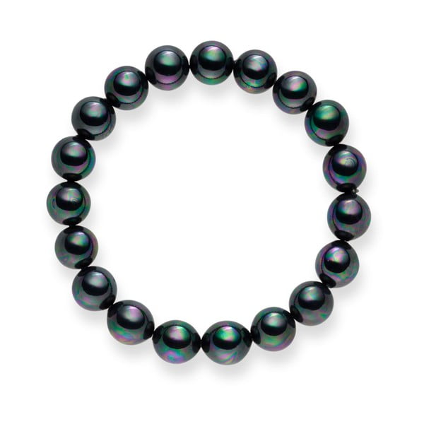 Brățară cu perle Nova Pearls Copenhagen Aurelie Dark Grey, 21 cm