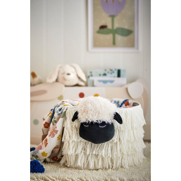 Coș de jucării pentru copii alb din material textil 40x25x30 cm Dolly – Bloomingville Mini-image-1