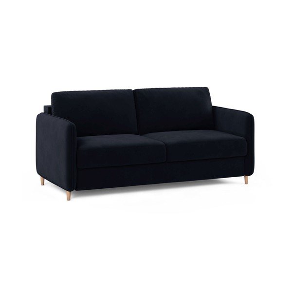 Canapea albastră pentru dormitul zilnic cu tapițerie din catifea 184 cm – Micadoni -image-2