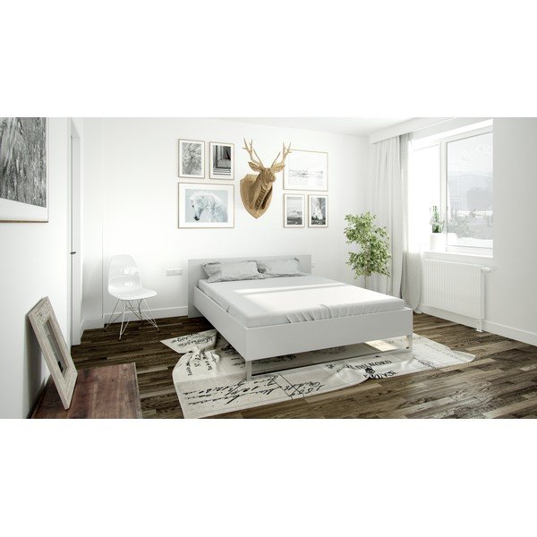 Pat dublu Tvilum Style, 160x200 cm, alb-image-1