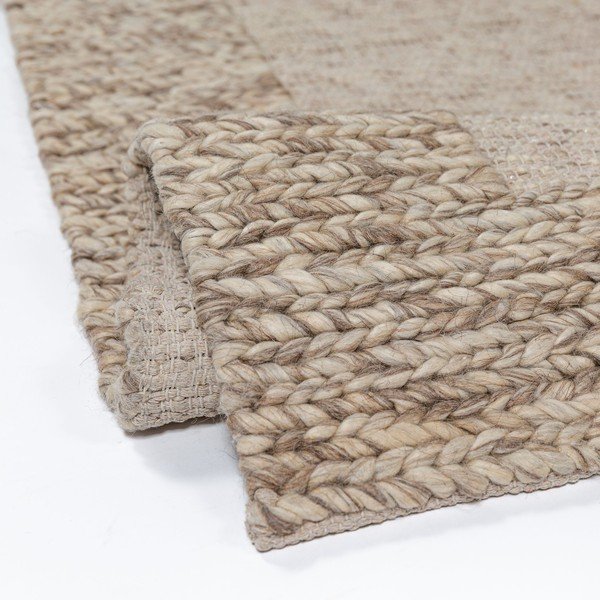 Covor în culoare naturală țesut manual din amestesc de lână 120x170 cm Rue – Flair Rugs-image-3
