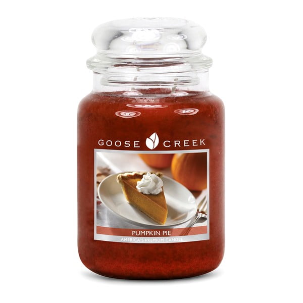 Lumânare parfumată în recipient de sticlă Goose Creek Pumpkin Pie, 150 ore de ardere