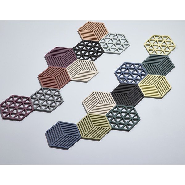 Suport din silicon pentru vase fierbinți Zone Geo, albastru-image-1