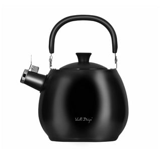 Ceainic negru din oțel inoxidabil cu piston Vialli Design Bolla, 2,5 l