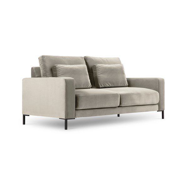 Canapea cu tapițerie de catifea Interieur 86 Seine, 158 cm, bej-image-2