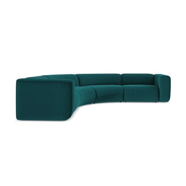 Colțar turcoaz cu tapițerie din catifea Ekahi – Makamii-image-2