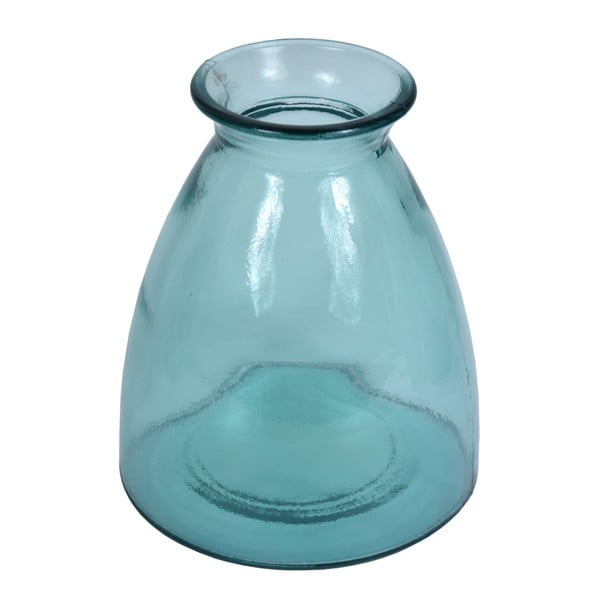 Vază din sticlă reciclată Ego Dekor Florero, înălțime 20 cm, albastru