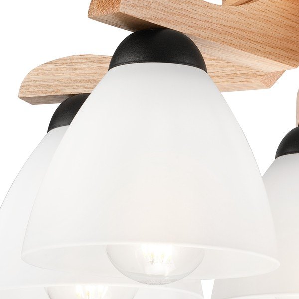 Plafonieră albă cu abajur din sticlă ø 16 cm Andreas – LAMKUR-image-3