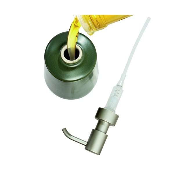 Dispenser de săpun din ceramică iDesign Eco Vanity, verde-image-3