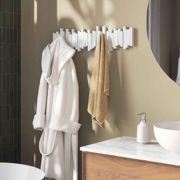 Cuier de perete alb din plastic 72 cm Sticks – Umbra-image-2