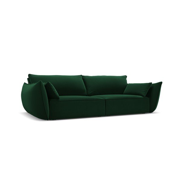 Canapea verde-închis cu tapițerie din catifea 208 cm Vanda – Mazzini Sofas-image-2