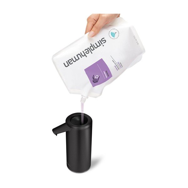 Dozator de săpun lichid negru mat automat din oțel 266 ml – simplehuman-image-2