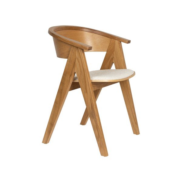 Scaun de living în culoare naturală cu cotiere tapițat NDSM – Zuiver