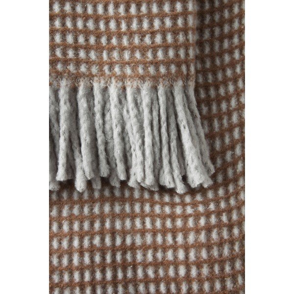 Pătură maro din amestec de bumbac 140x180 cm Uniwaffle – Euromant-image-1