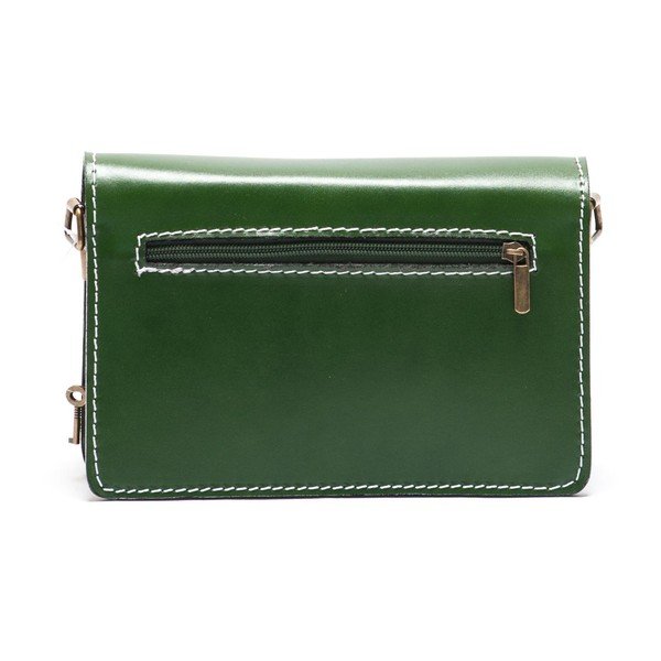 Geantă din piele Mangotti Lotus, verde-image-2