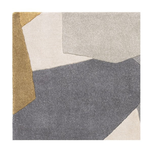 Covor galben ocru/gri handmade din fibre reciclate 160x230 cm Romy – Asiatic Carpets-image-2