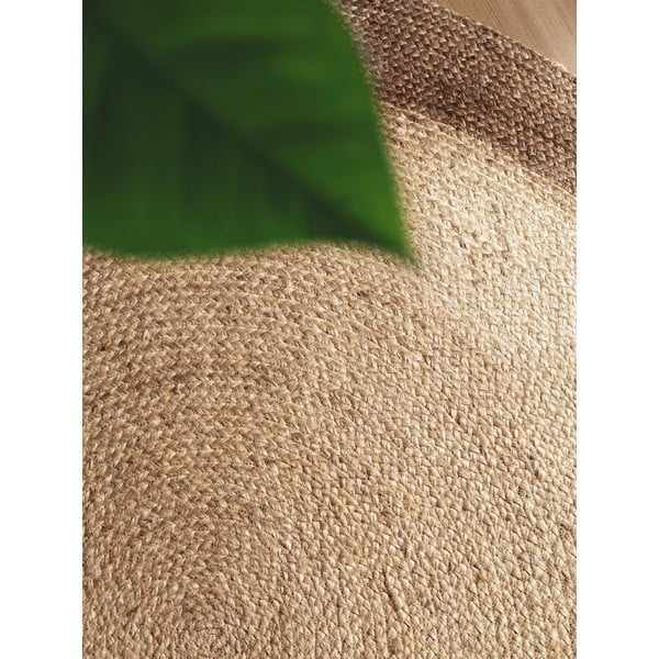 Covor grej reversibil, țesut manual rotund din iută ø 160 cm Jutta Greige – Hanse Home-image-3