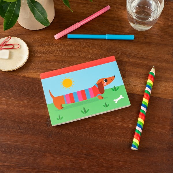 Carnețel 60 pag. A6 Sausage Dog – Rex London-image-1