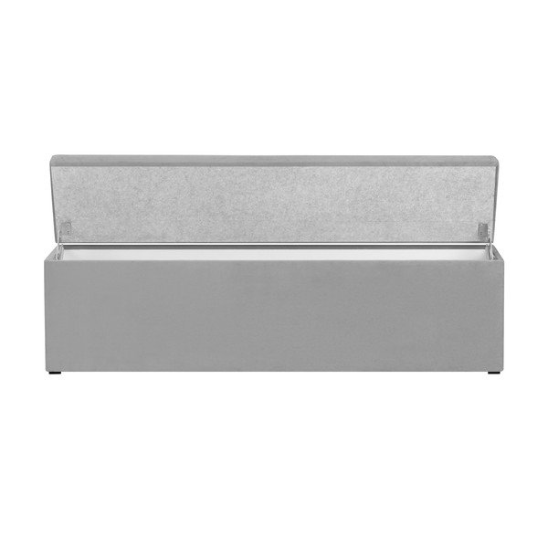 Divan cu spațiu pentru depozitare Cosmopolitan Design LA, 180 x 47 cm, gri deschis-image-4