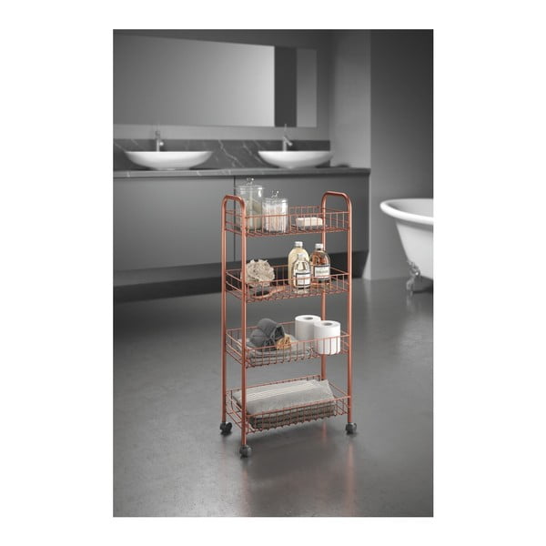 Raft metalic mobil arămiu 41x84 cm Ascona - Metaltex-image-1
