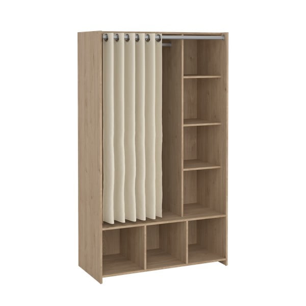 Șifonier alb/bej cu aspect de lemn de stejar 105x180 cm Kit – Tvilum-image-2