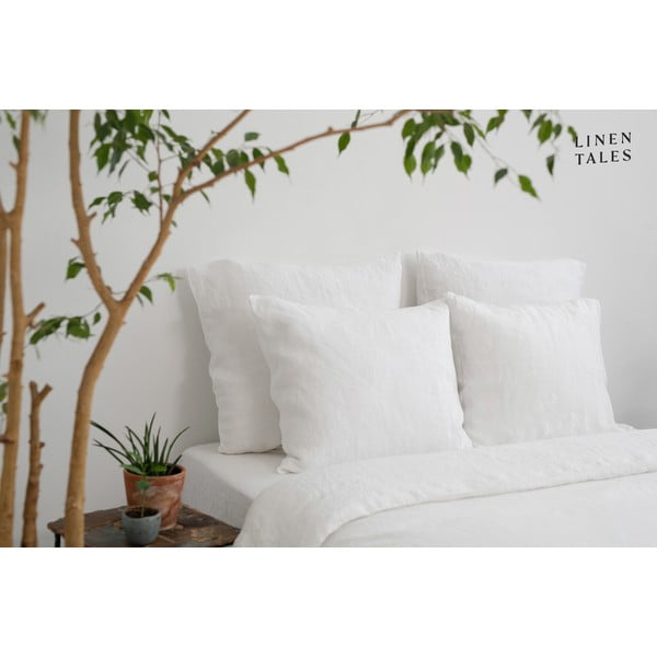 Față de pernă albă din fibre de cânepă 40x60 cm - Linen Tales-image-1