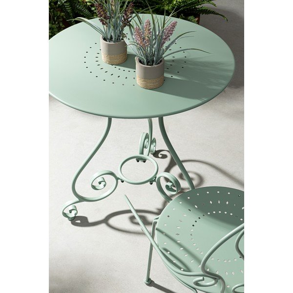 Scaun de grădină verde mentă din metal Etienne – Bizzotto-image-1