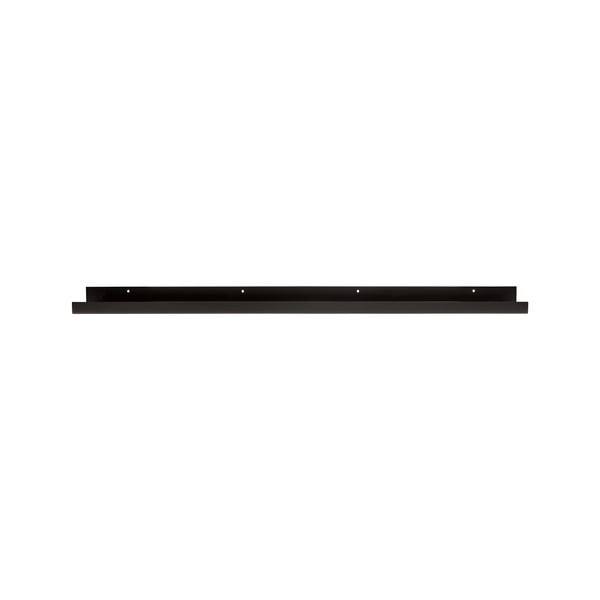 Raft de perete pentru ramă foto WOOOD Ravi, lungime 80 cm, negru