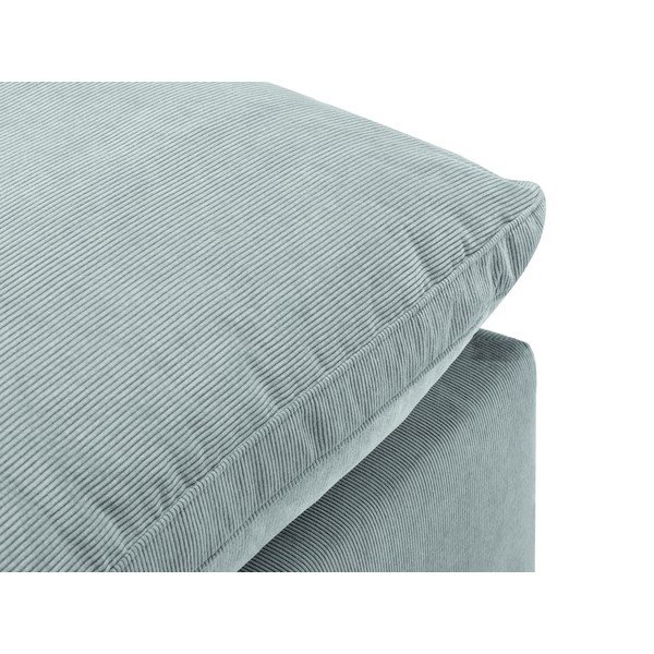 Modul reversibil de colț cu tapițerie din catifea pentru canapea Windsor & Co Sofas Galaxy, albastru deschis-image-3