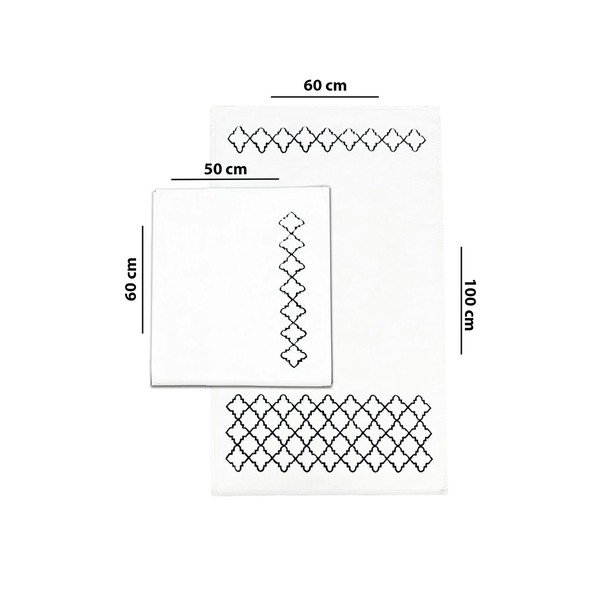 Covorașe de baie crem 2 buc. 60x100 cm Luxury – Foutastic-image-3